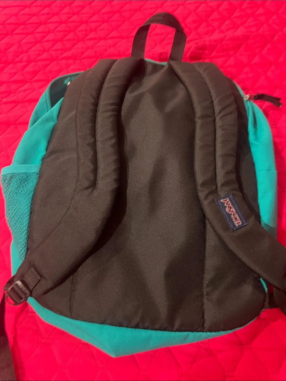 Jansport Teal Backpack with Fun Patches